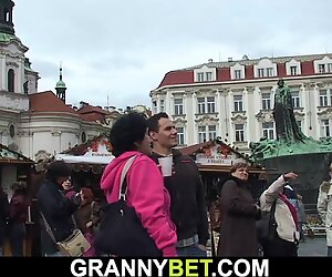 Hairy granny tourist