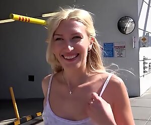 Russian blondie in her first casting scene